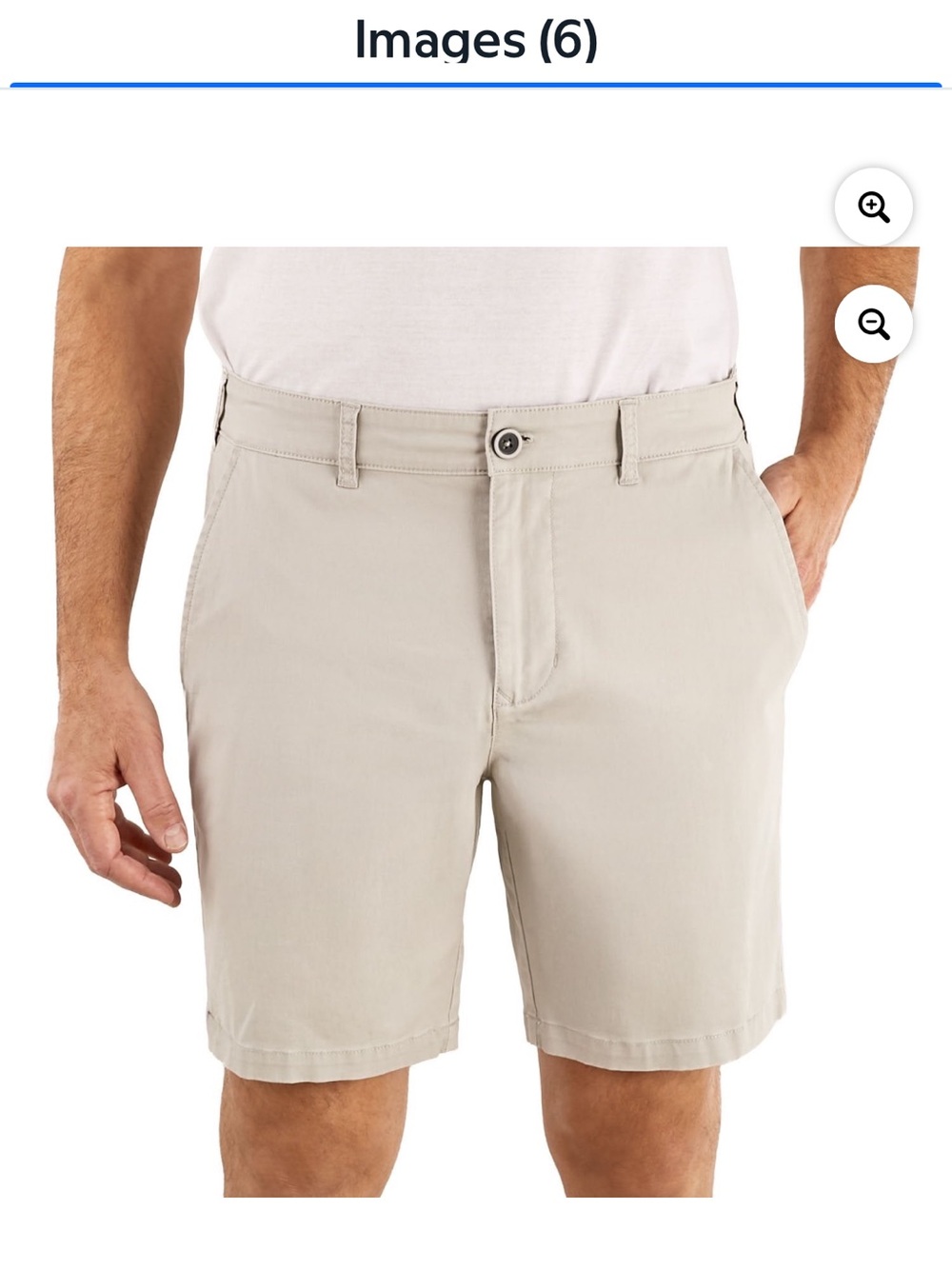 Sperry Men's Light Khaki Flat-Front Chino Shorts #510